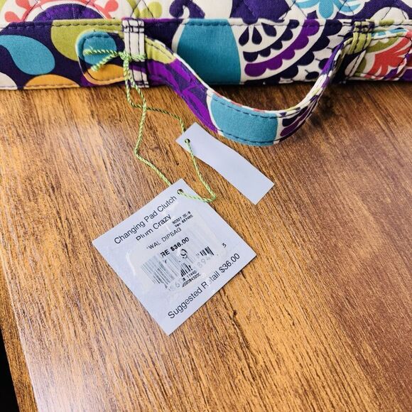 Vera Bradley Changing Pad Clutch Plum Crazy Baby Roll-out Diaper Mat (retired) - Picture 7 of 7